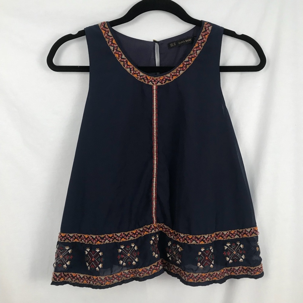 Zara Navy Top